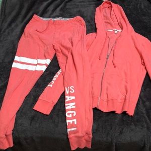 Pants and zip up together